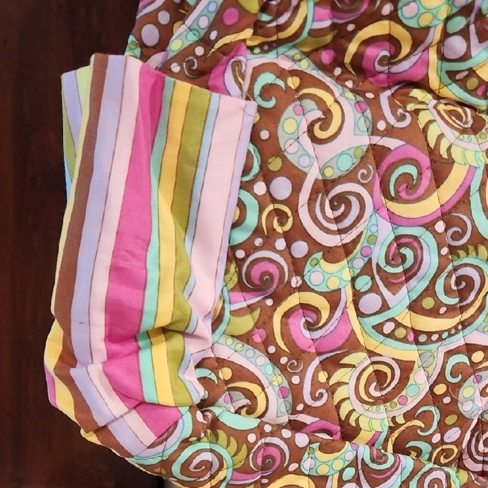 Pink and Brown Baby Diaper Bags with Stripes and Floral Patterns CLEARANCE - Picture 4 of 11